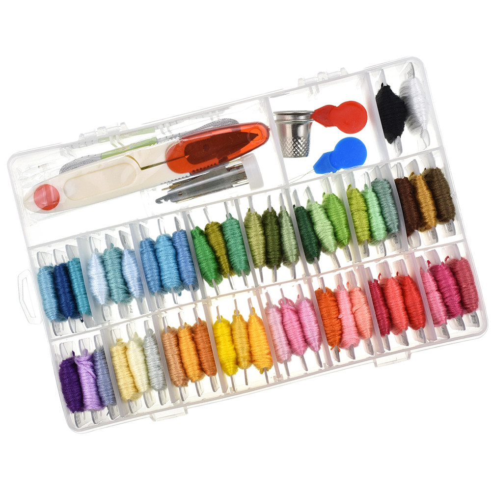 Embroidery Stitches - 50 Assorted Colors Embroidery Floss Kit