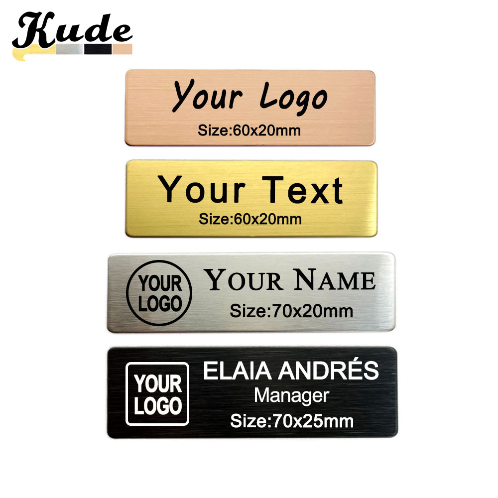 Embroidery Letter M - 6/7x2CM Engraved Your Logo Text Plate