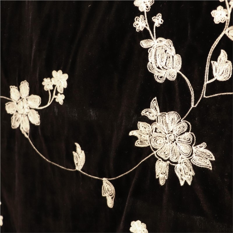 The fabric of sleeping dress e - Velvet Fabric Embroidery review and price