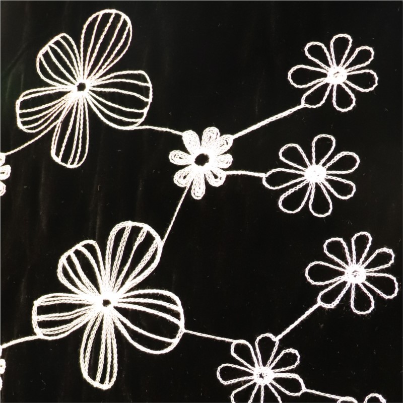 The fabric of sleeping dress e - Velvet Fabric Embroidery review and price