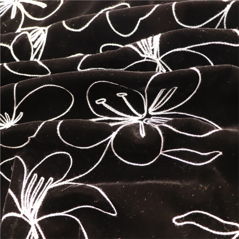 The fabric of sleeping dress e - Velvet Fabric Embroidery review and price