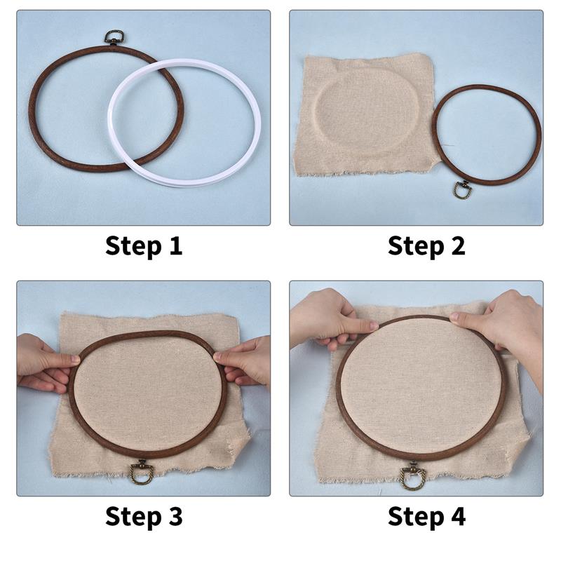 Round Oval Wooden Color Embroi - Embroidery Hoop Plastic review and price
