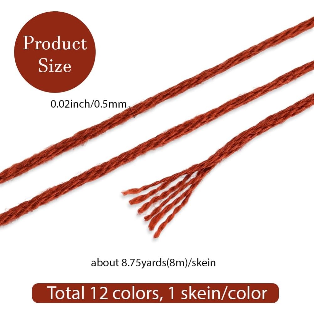 12 Skeins 6 Strands Hand Varie - Embroidery Stitches review and price