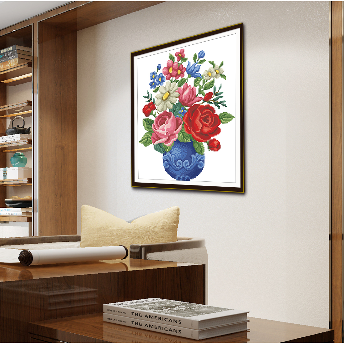 Blue Bottle And Rose, Cross St - Embroidery Rose Stitch review and price