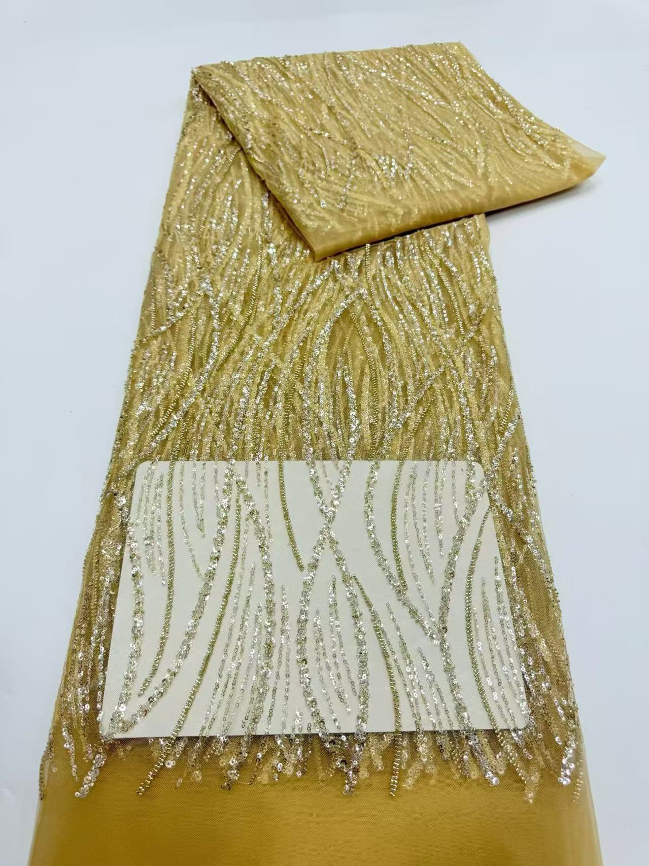 Luxurious African Beaded Net M - Embroidery Net Fabric review and price