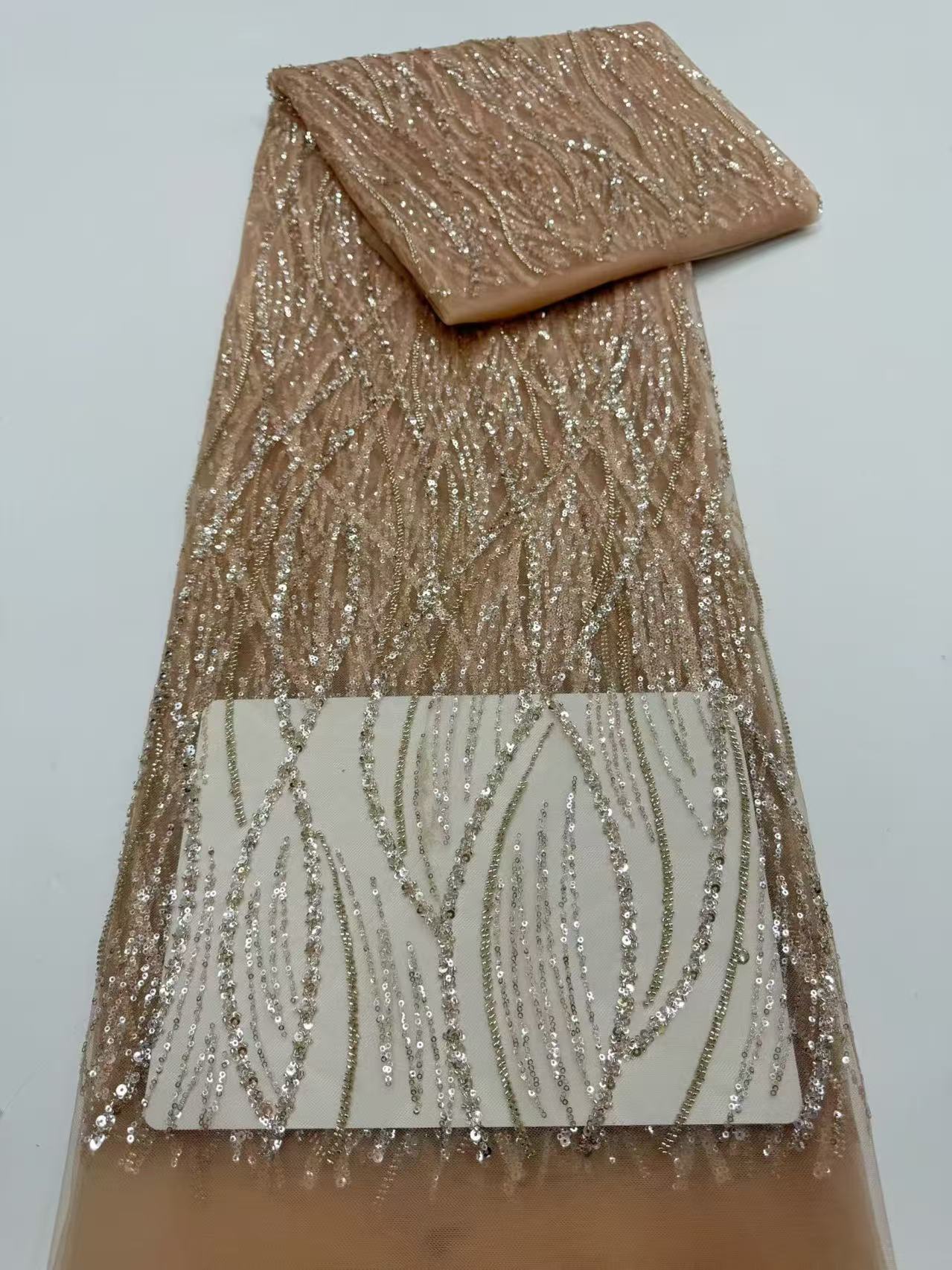 Luxurious African Beaded Net M - Embroidery Net Fabric review and price