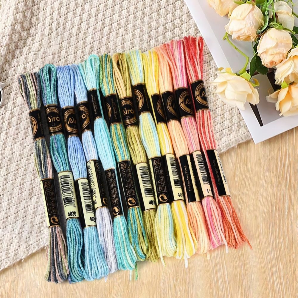 12 Skeins 105 Yards 6 Ply Vari - Embroidery Stitches review and price