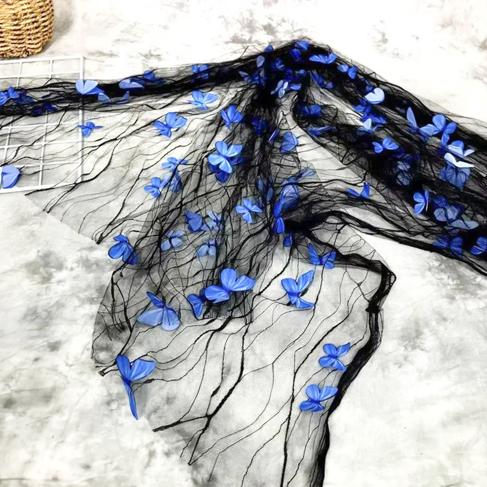 High Quality Black Transparent - Embroidery Net Fabric review and price