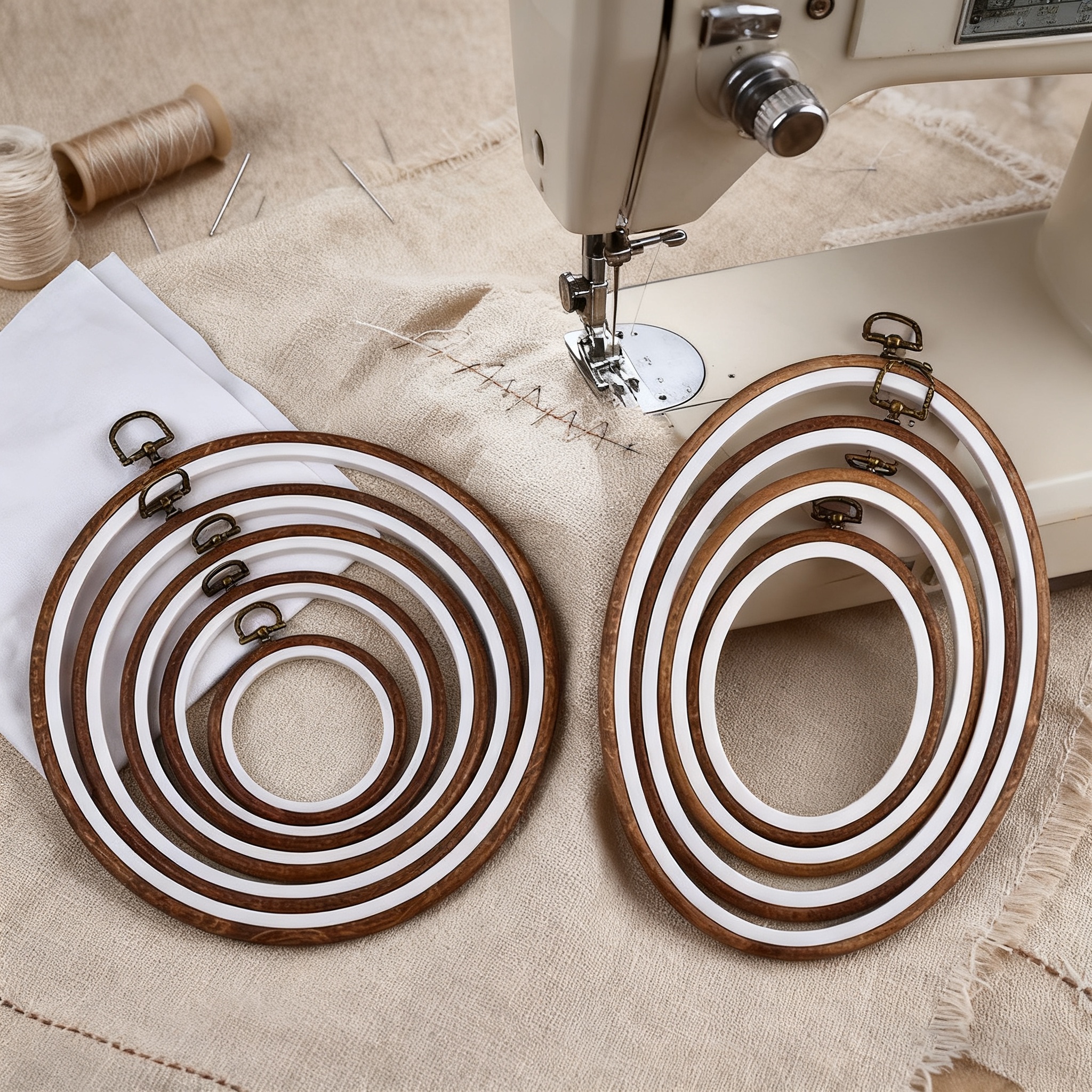 10PCS Sewing Tool Round Oval I - Embroidery Hoop Plastic review and price