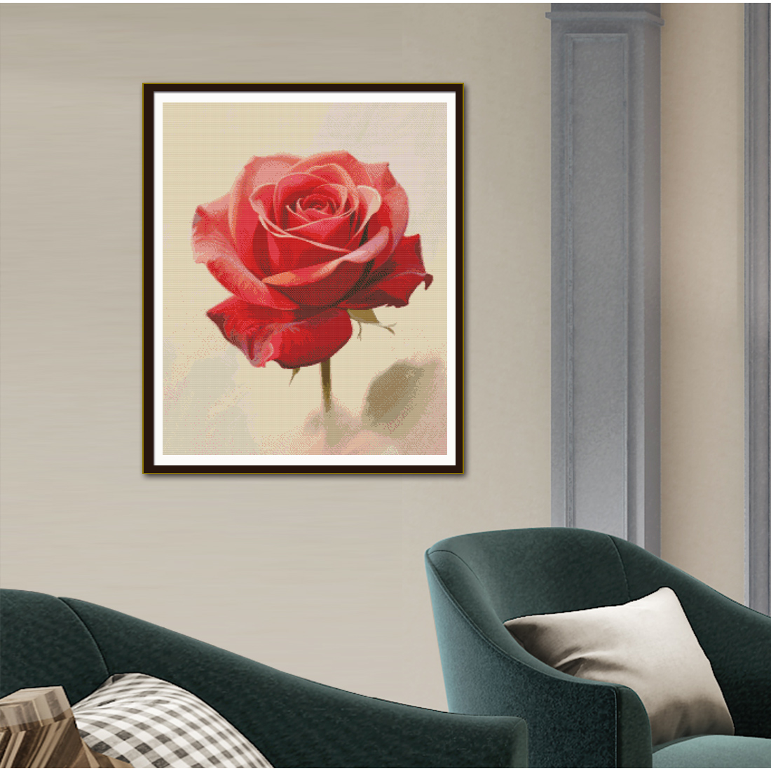 A Cross-Stitch Pattern of a Bl - Embroidery Rose Stitch review and price