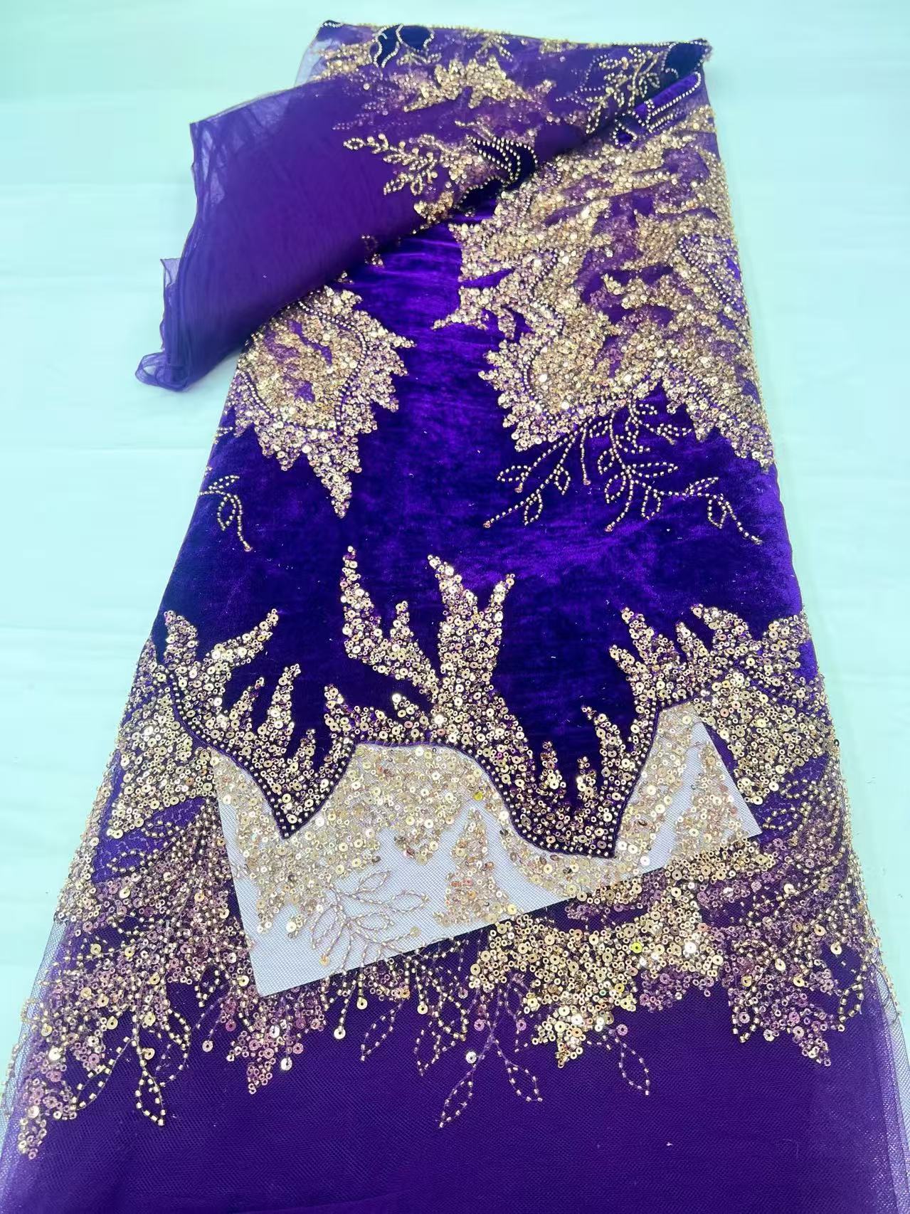 High-Quality African Velvet La - Velvet Fabric Embroidery review and price