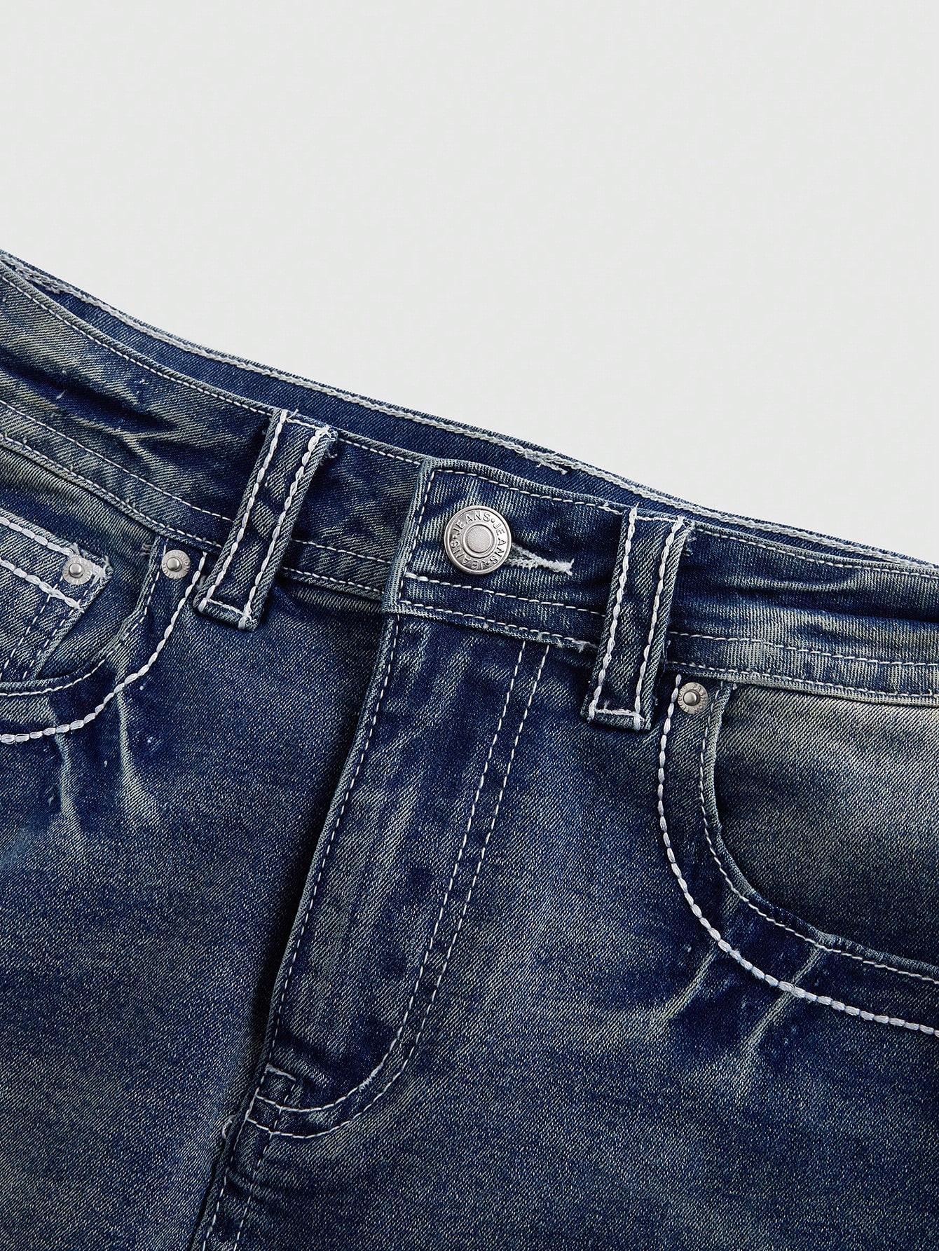 Low-Waist Denim Mini Skirt wit - Embroidery Stitches review and price