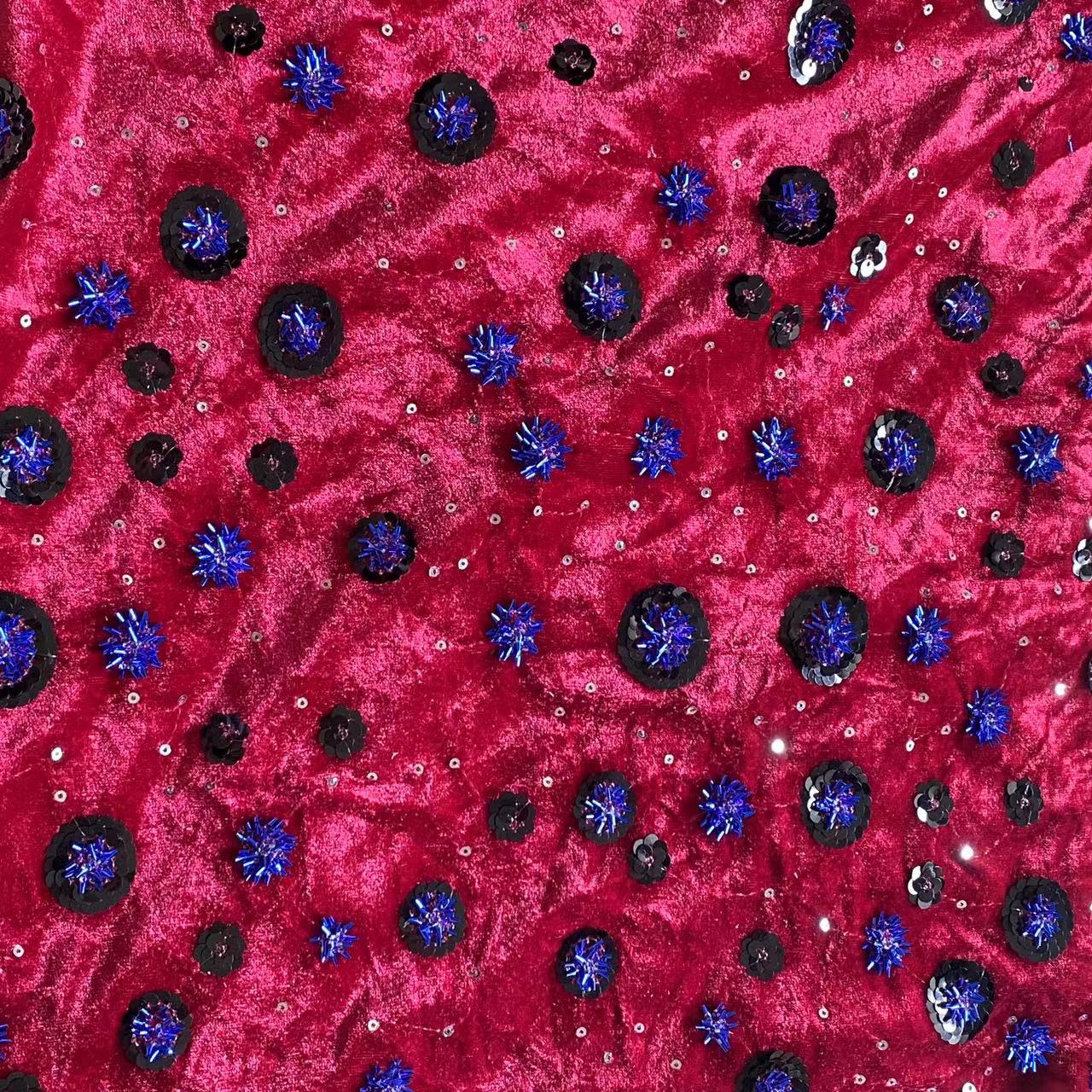 Velvet rolls bead tubes gold e - Velvet Fabric Embroidery review and price
