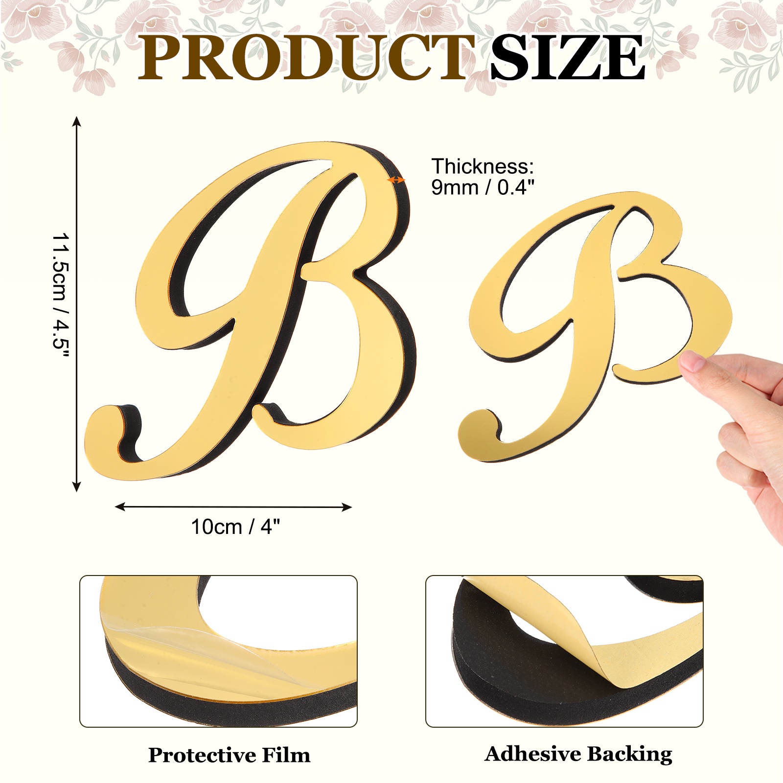 1pc 4 Inch 3D Acrylic Alphabet - Embroidery Writing review and price