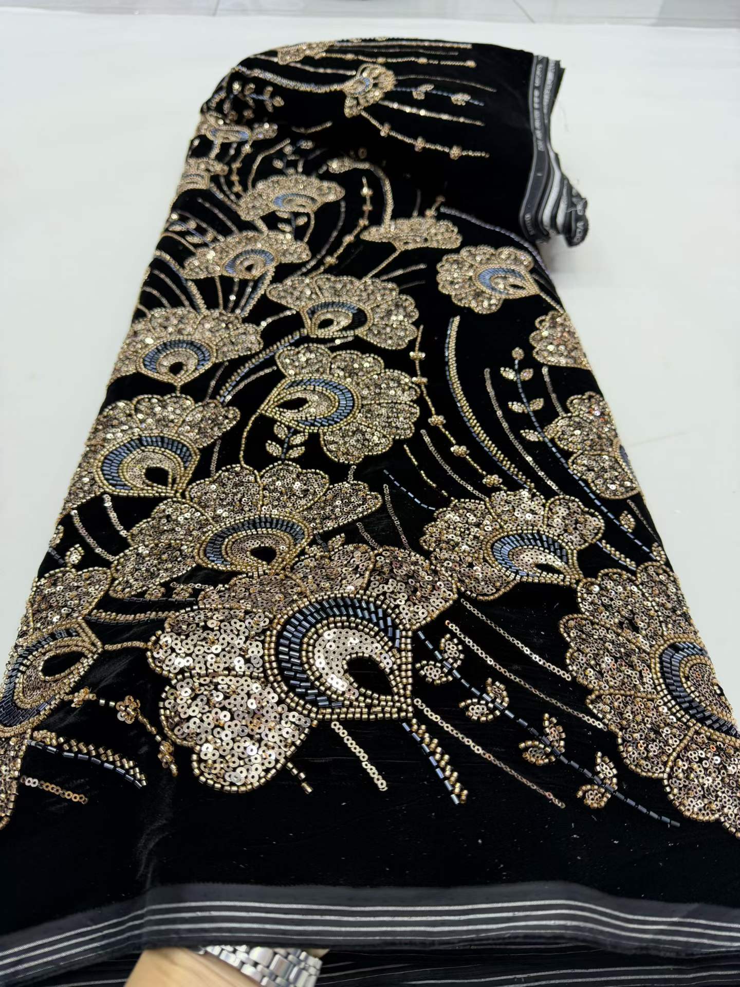 Nigerian French Velvet Lace Fa - Velvet Fabric Embroidery review and price