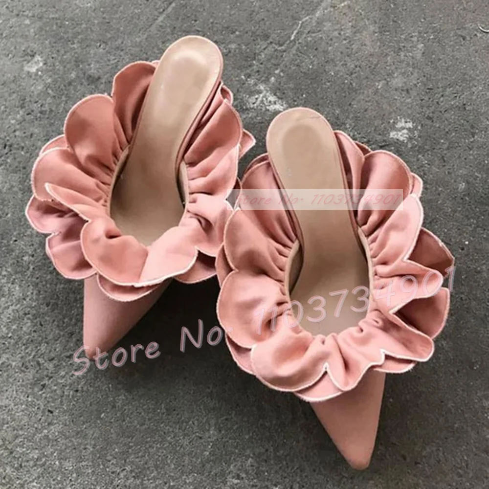 White Flower Satin Pointed Toe - Embroidery White review and price