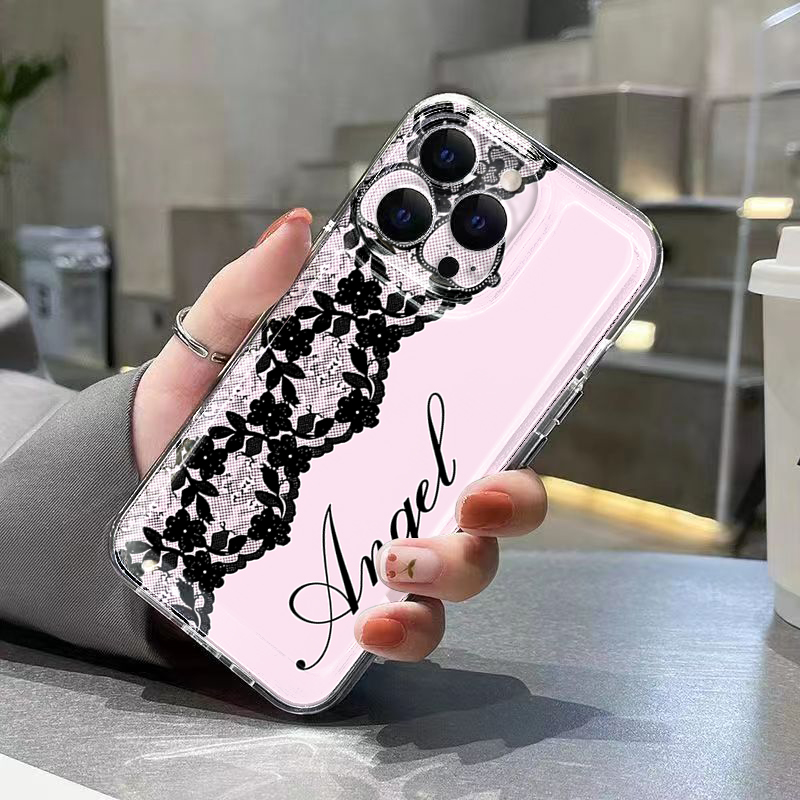 New Black White Lace Phone Cas - Embroidery White review and price