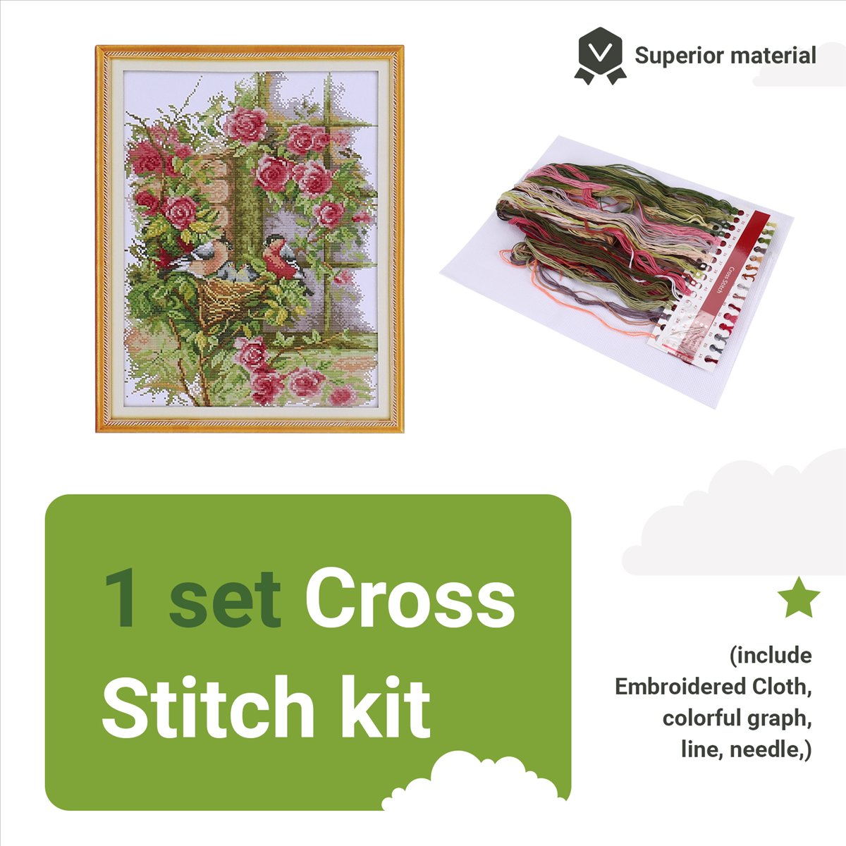 DIY Handmade Needlework Set Em - Embroidery Stitches review and price