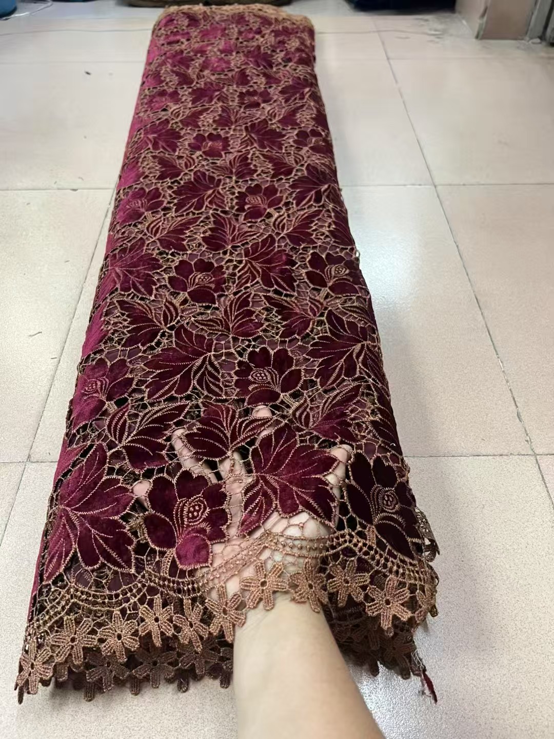 African Velvet Lace Fabric 5 Y - Velvet Fabric Embroidery review and price