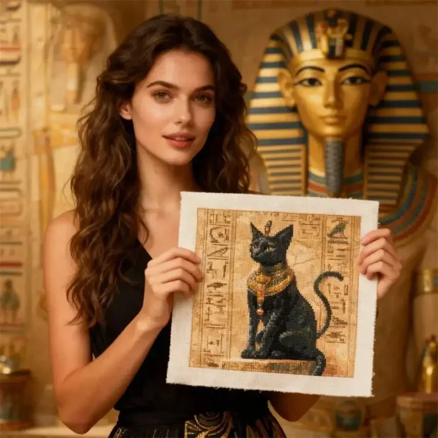 Ancient Egypt cat New Style di - Embroidery In Egypt review and price
