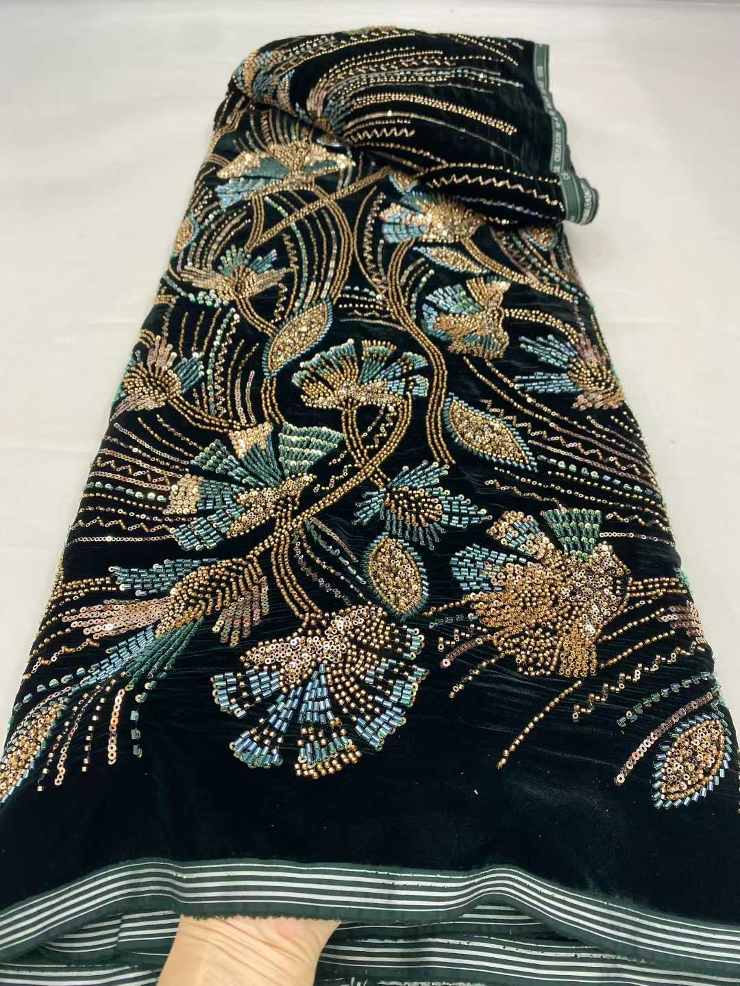 Luxury African Velvet Lace Fab - Velvet Fabric Embroidery review and price