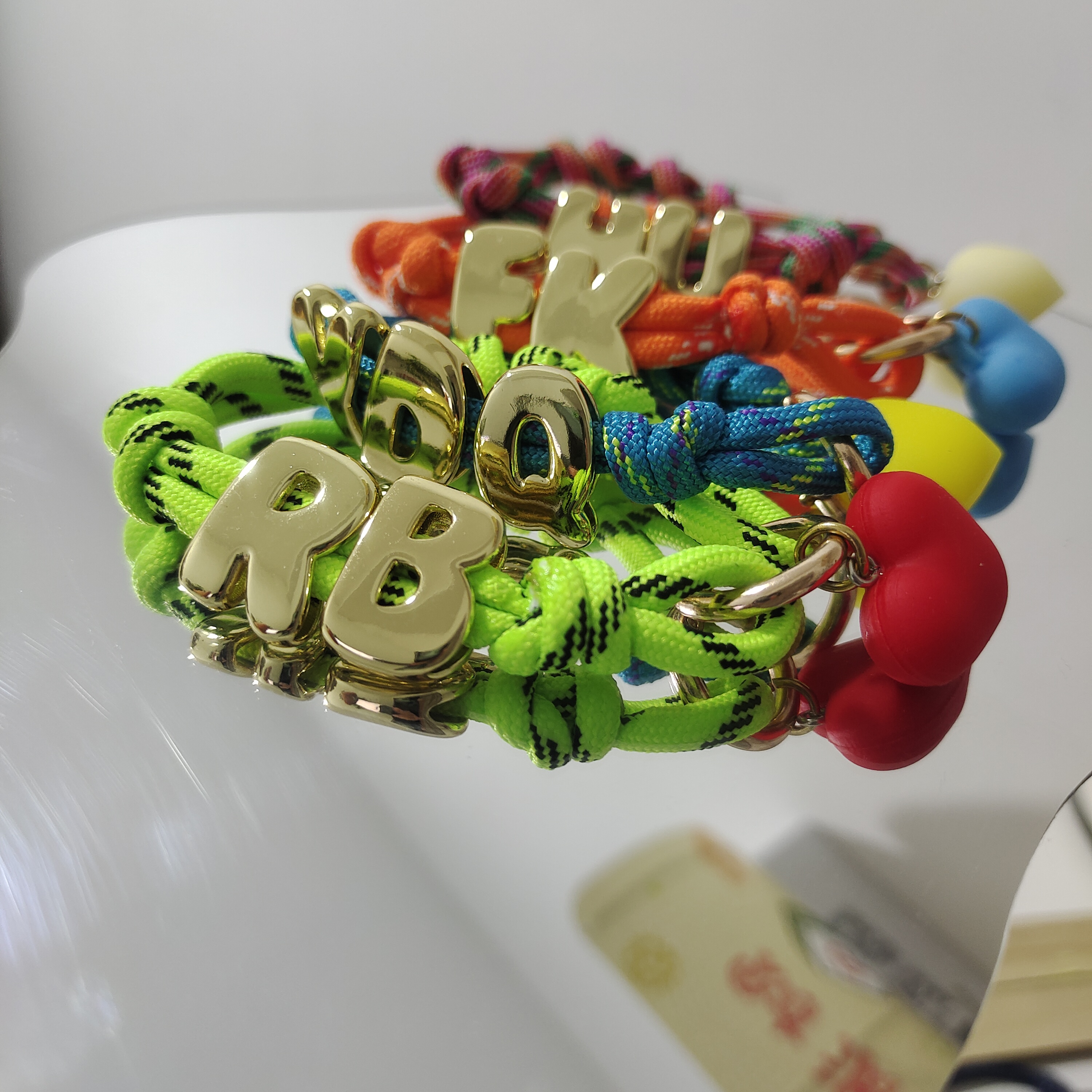 Braided String Gold Bracelet W - Embroidery Charm review and price
