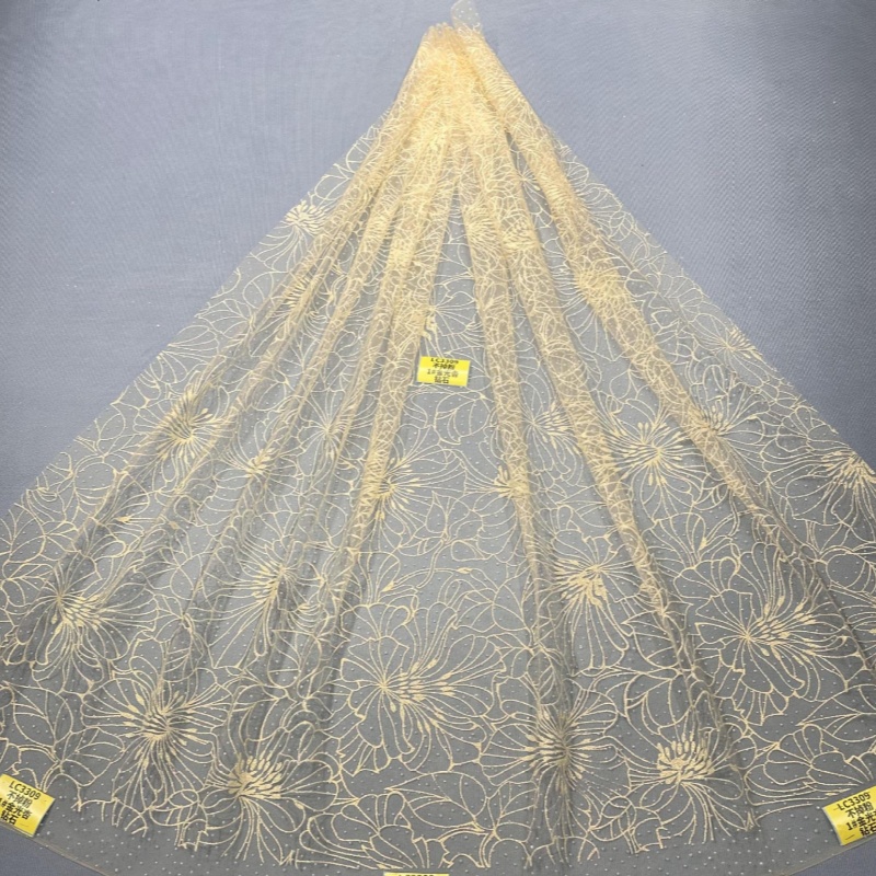 2026 Light Green Hot Sale Fadh - Embroidery Net Fabric review and price