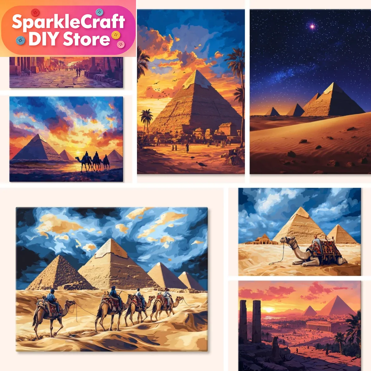 1pc frameless Diamond Painting - Embroidery In Egypt review and price