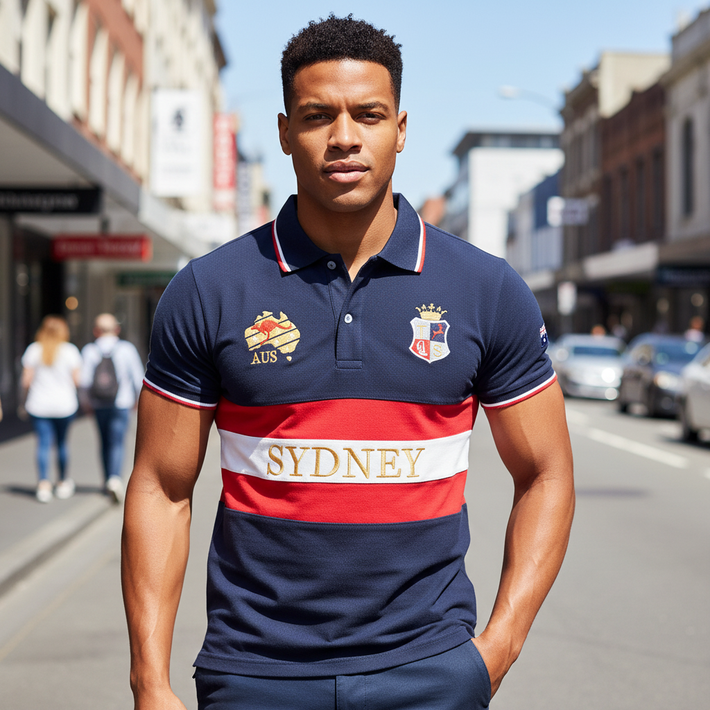 Men's polo shirt Australia Syd - Embroidery In Australia review and price