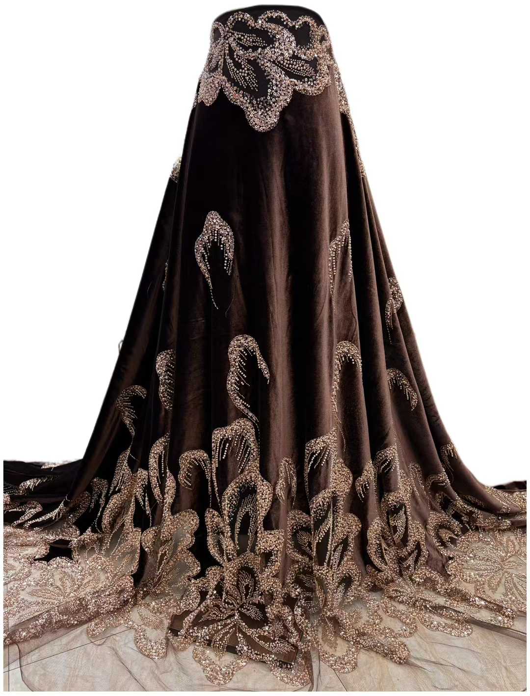 African Velvet Beaded Heavy La - Velvet Fabric Embroidery review and price