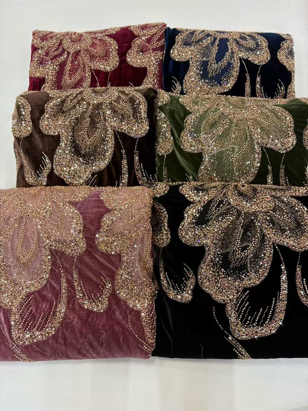 African Velvet Beaded Heavy La - Velvet Fabric Embroidery review and price
