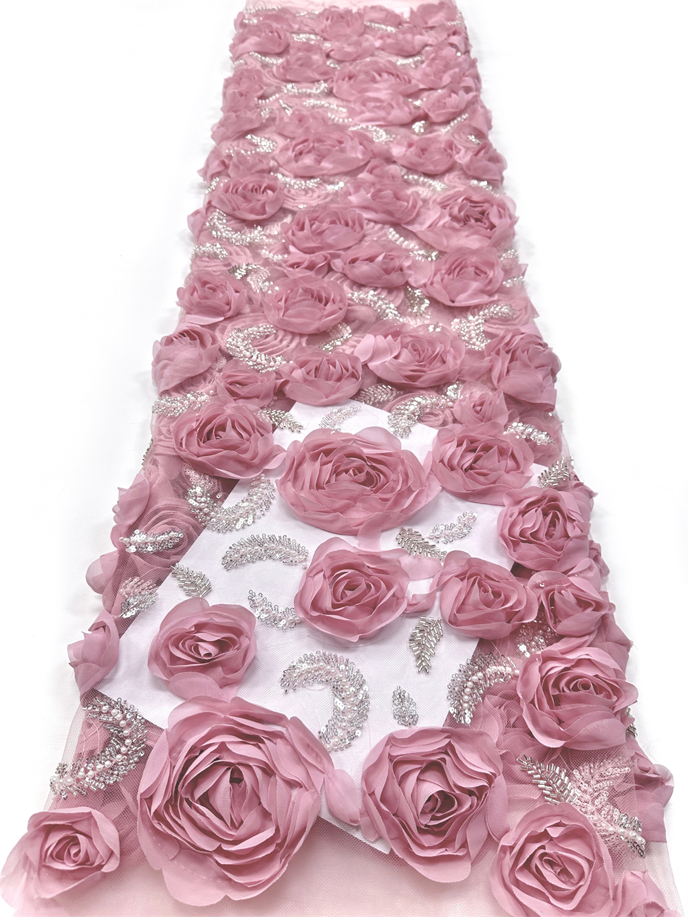 High quality,Beads With 3D Flo - Embroidery Net Fabric review and price