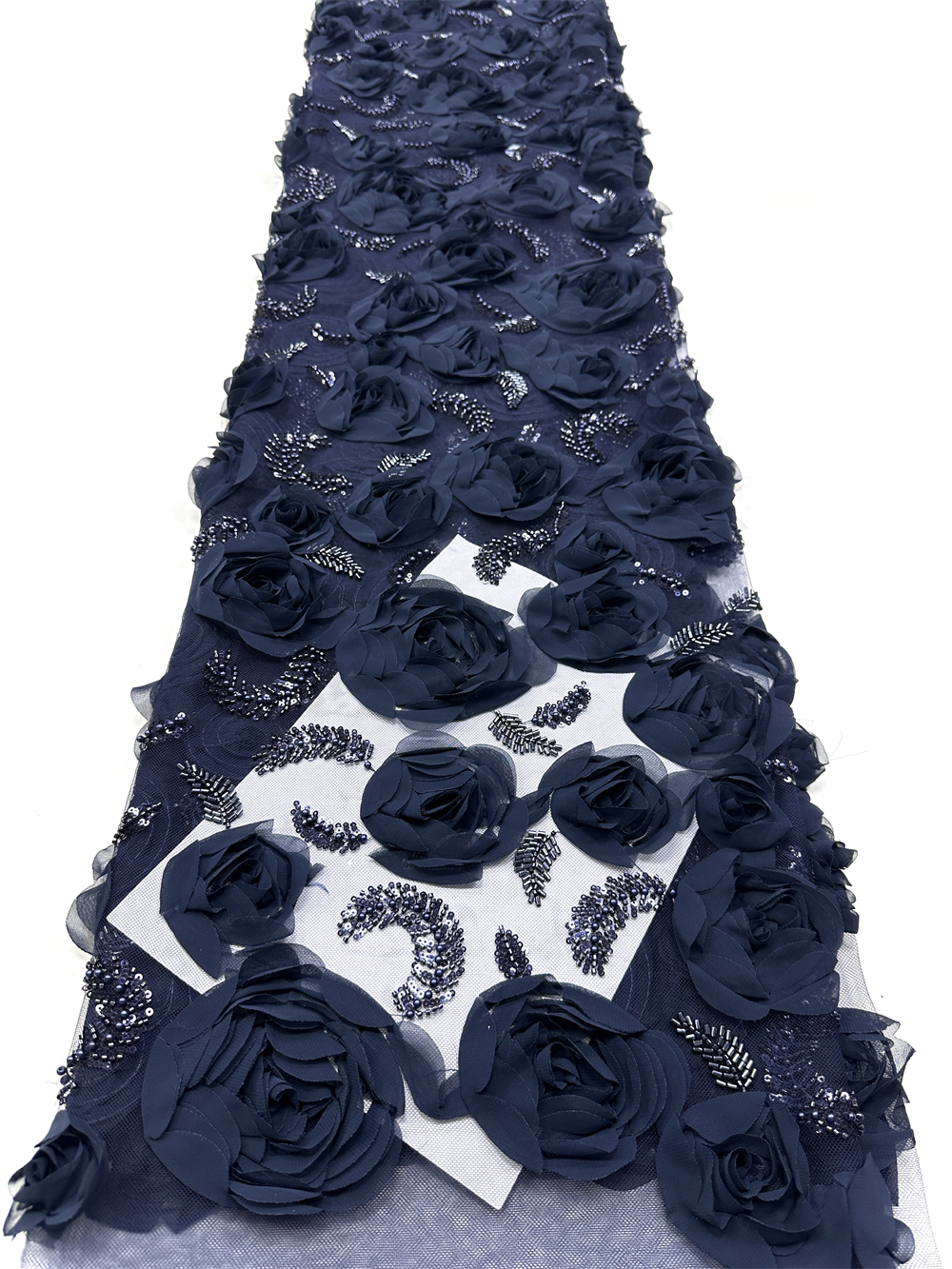 High quality,Beads With 3D Flo - Embroidery Net Fabric review and price