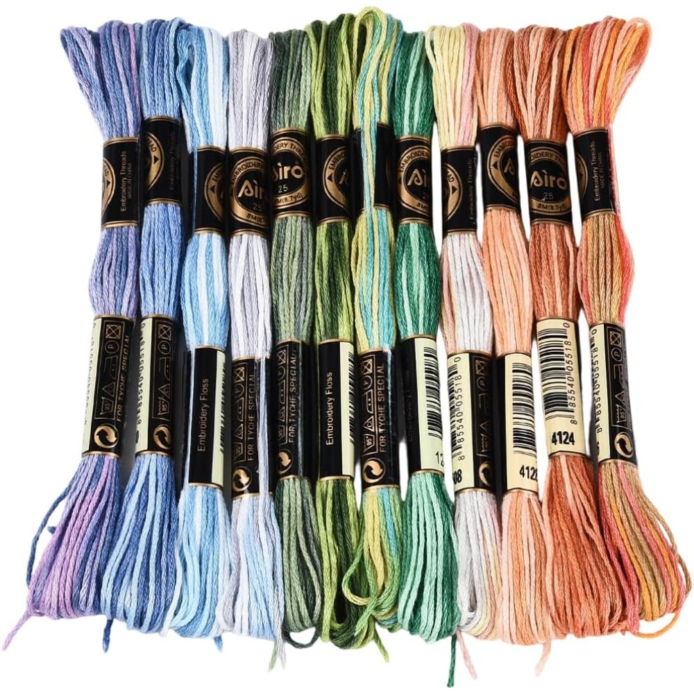 12 Skeins 105 Yards Cross Stit - Embroidery Stitches review and price