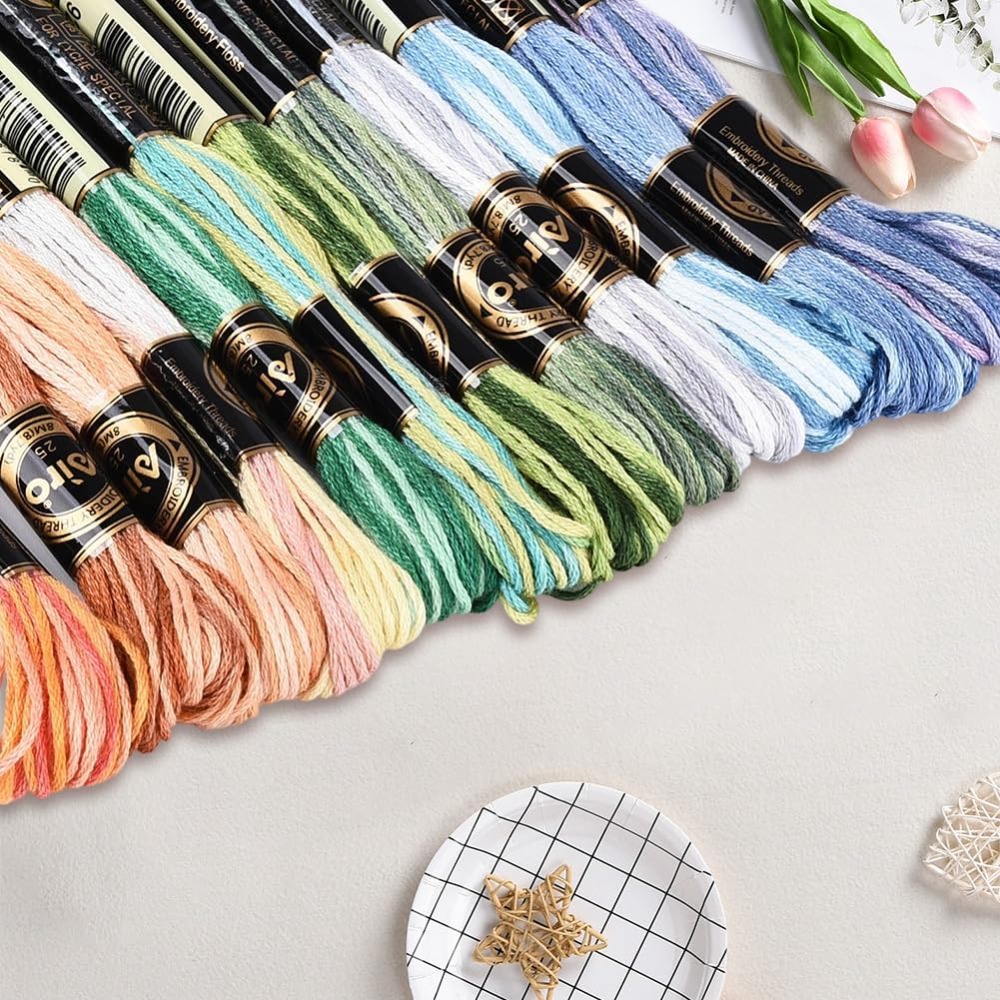 12 Skeins 105 Yards Cross Stit - Embroidery Stitches review and price