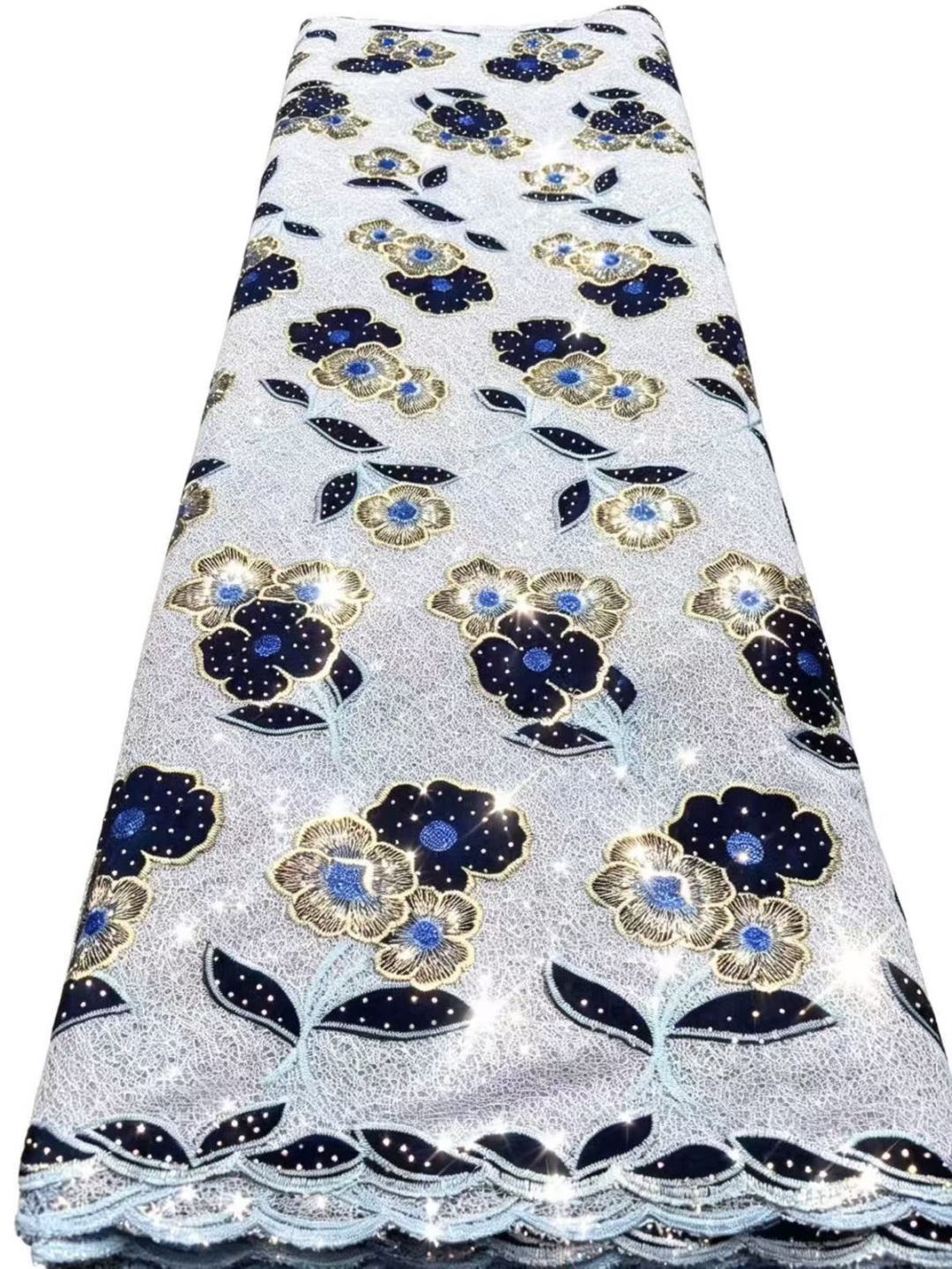 African Nigerian Embroidery La - Velvet Fabric Embroidery review and price