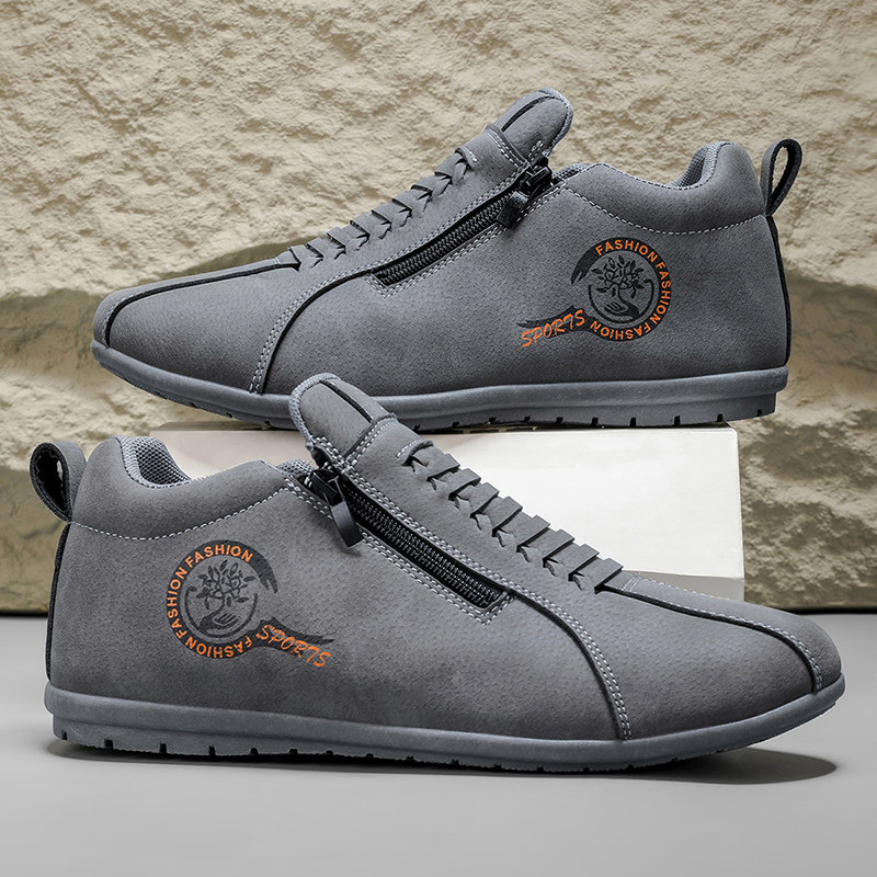 Suede Embroidery Casual Men's  - Embroidery Net Fabric review and price