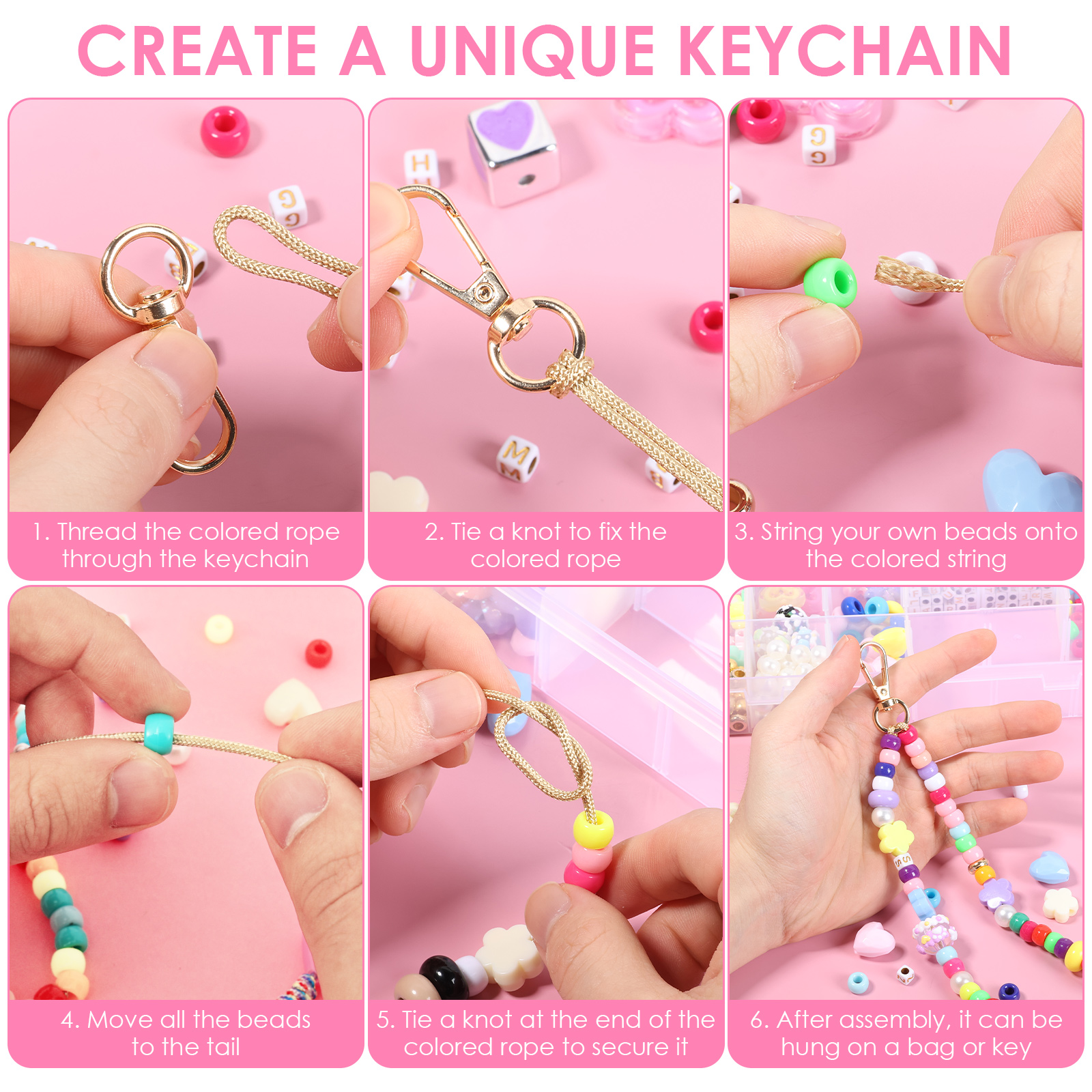 421PCS Beaded Keychain Making  - Embroidery Charm review and price