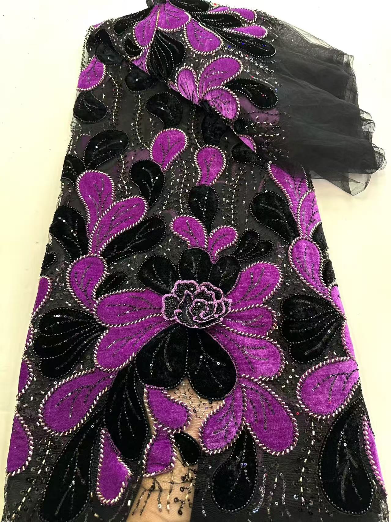 Latest African Velvet Lace Fab - Velvet Fabric Embroidery review and price