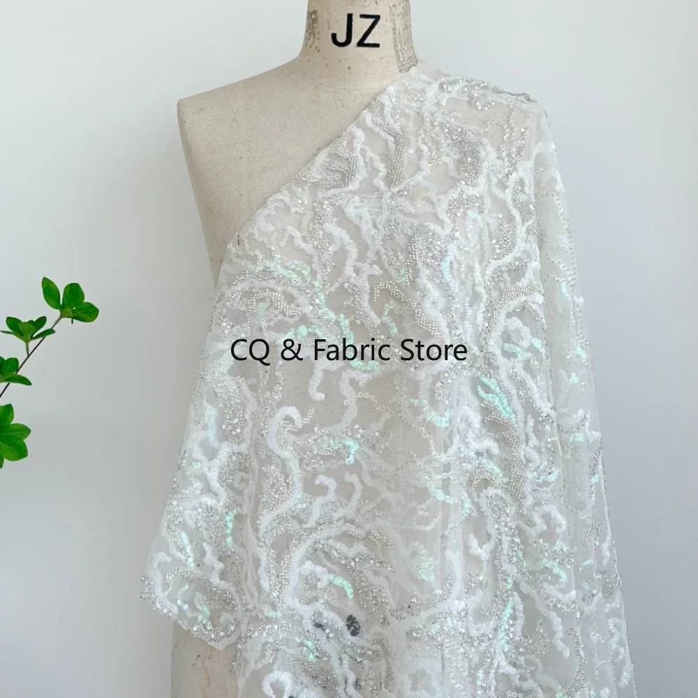 Elegant Heavy Duty White Brida - Embroidery Net Fabric review and price