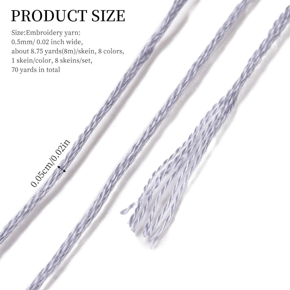 8 Skeins 70 Yards Grey Friends - Embroidery Stitches review and price