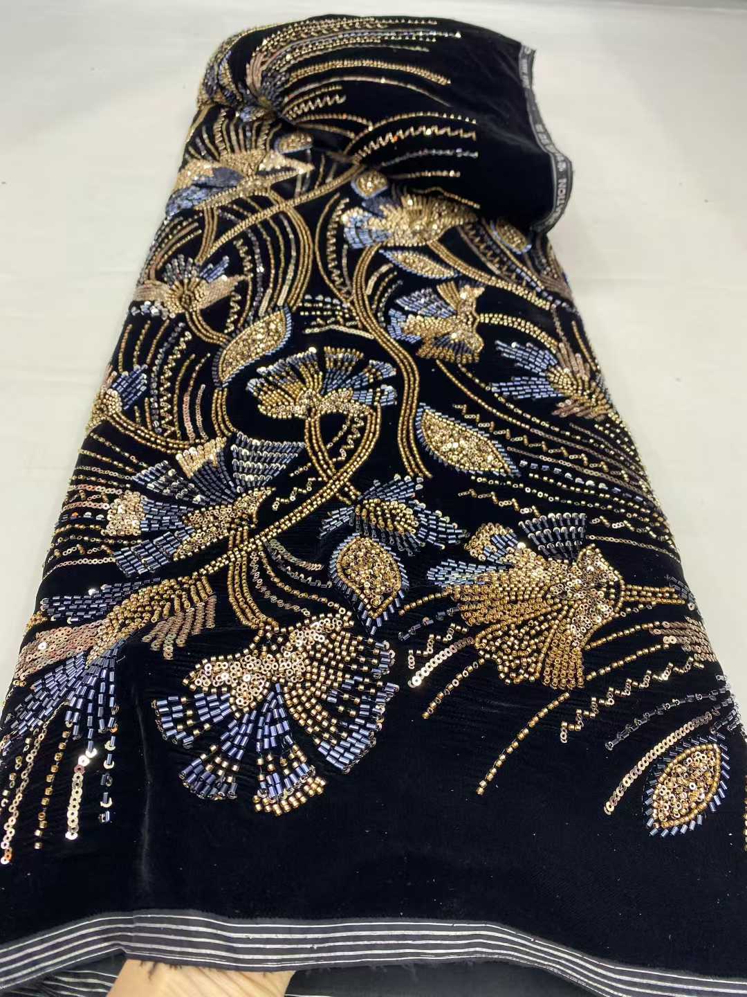 2026 New Arrival African velve - Velvet Fabric Embroidery review and price