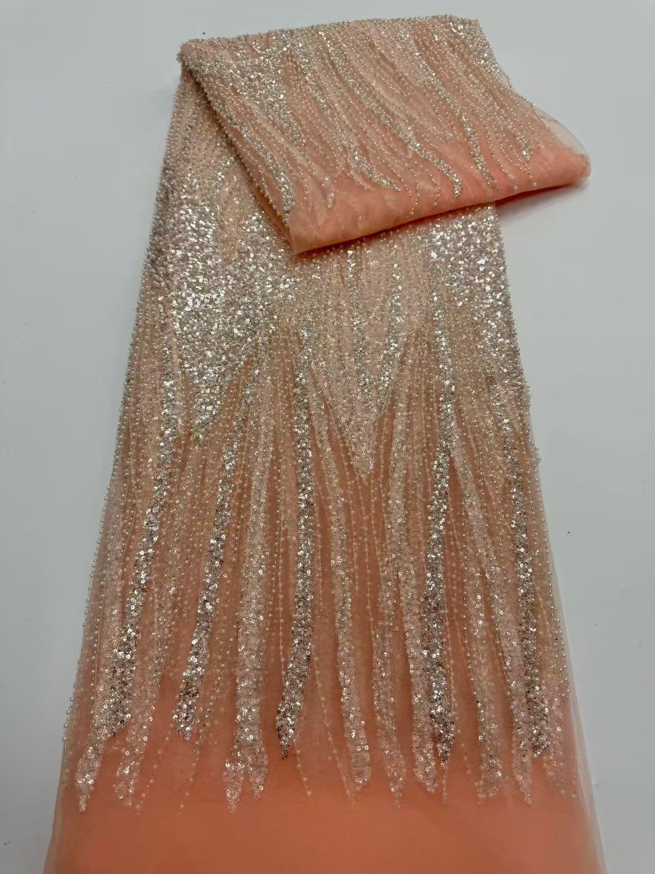 Luxury High Grade Shiny Sequin - Embroidery Net Fabric review and price