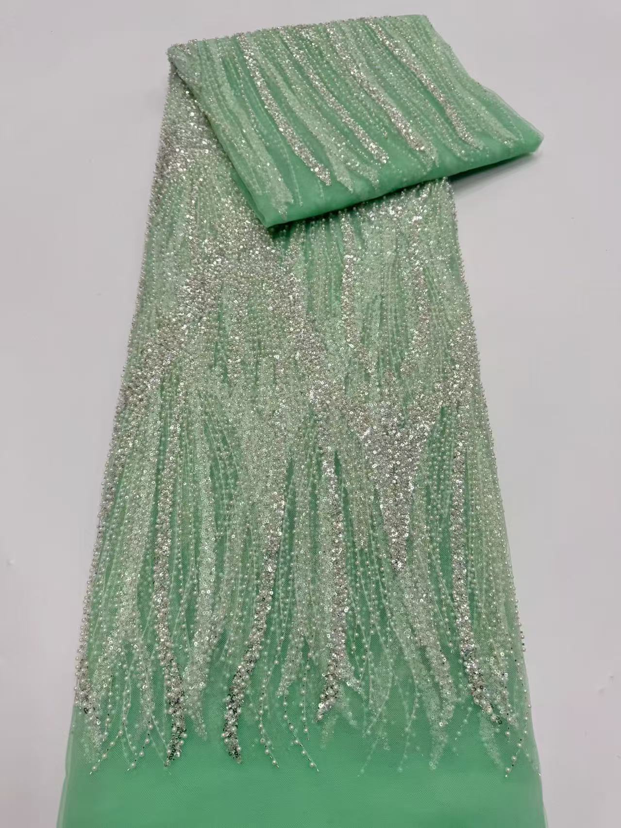 Luxury High Grade Shiny Sequin - Embroidery Net Fabric review and price
