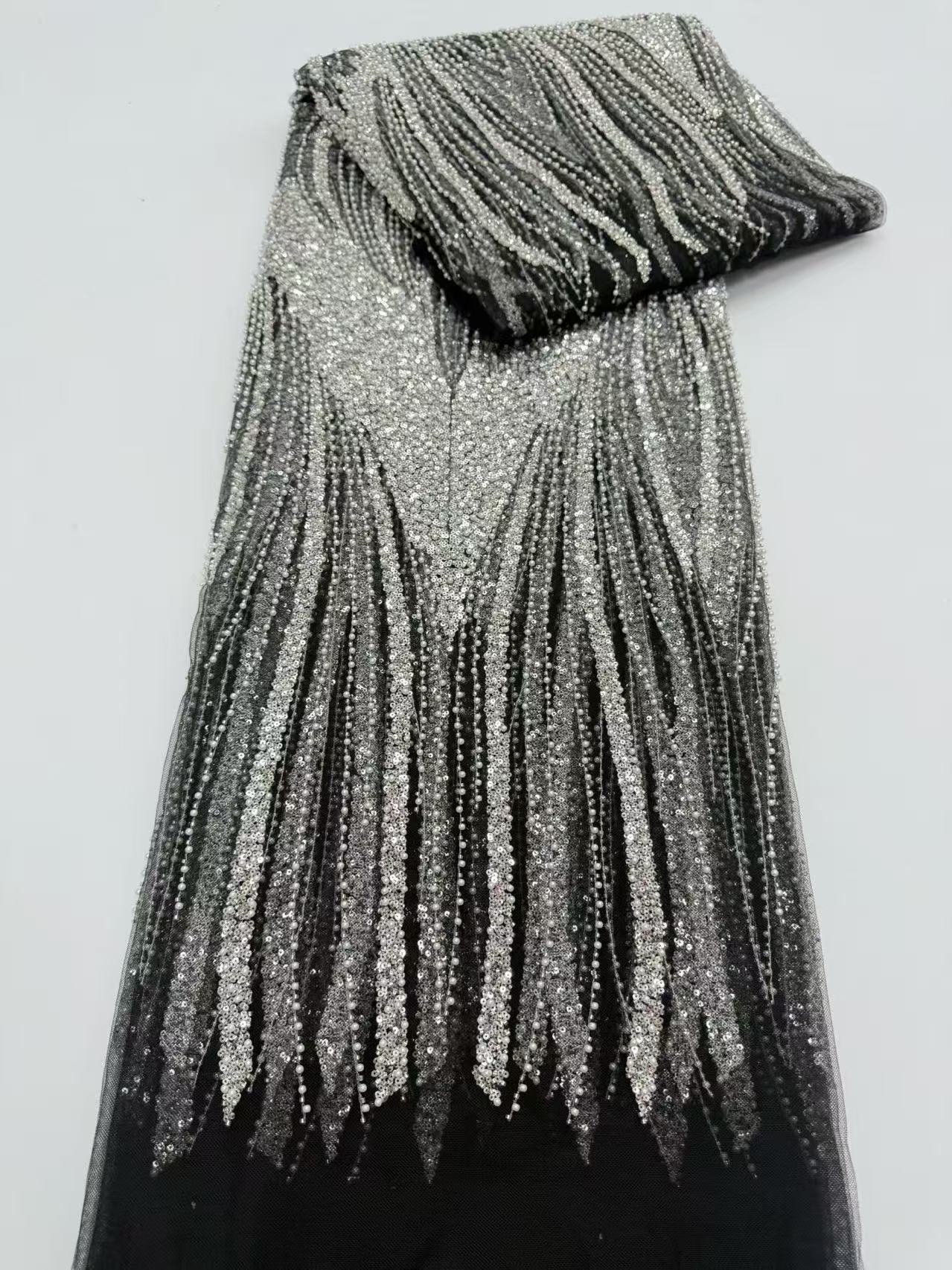 Luxury High Grade Shiny Sequin - Embroidery Net Fabric review and price