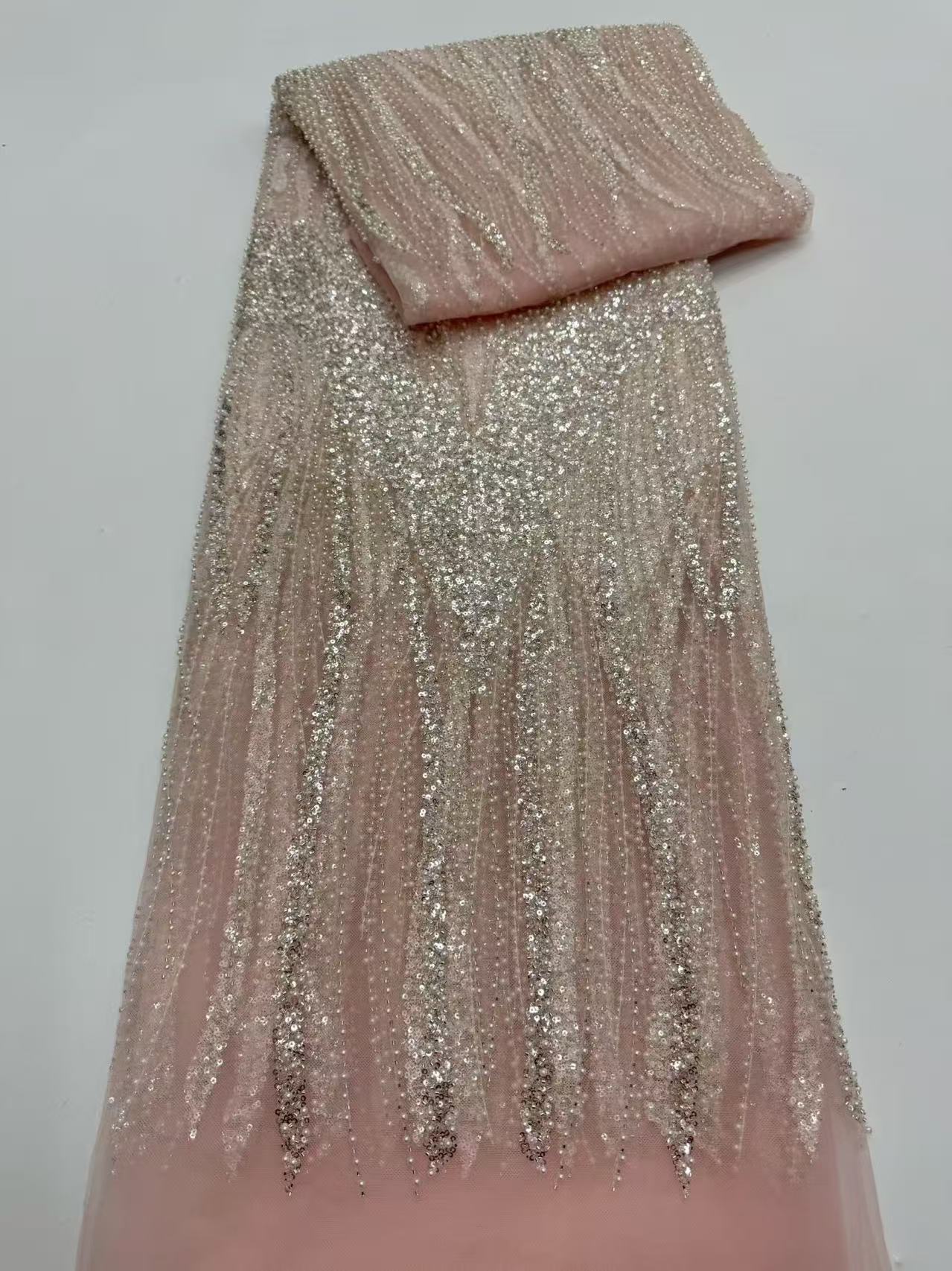 Luxury High Grade Shiny Sequin - Embroidery Net Fabric review and price