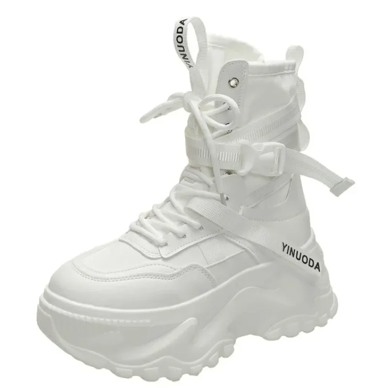 Fashion Women Chunky Platform  - Embroidery White review and price