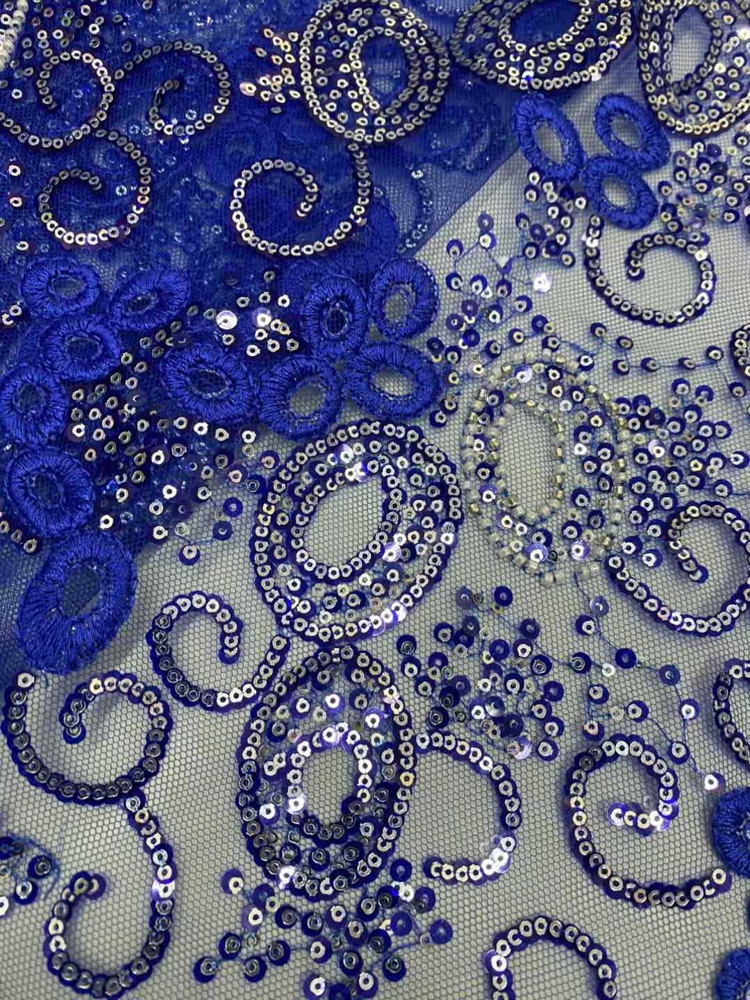 Blue African Tulle Lace Fabric - Embroidery Net Fabric review and price