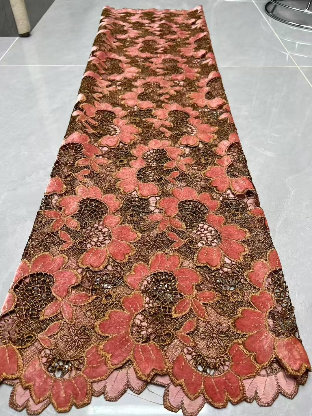 Fashion African Velvet Lace Fa - Velvet Fabric Embroidery review and price