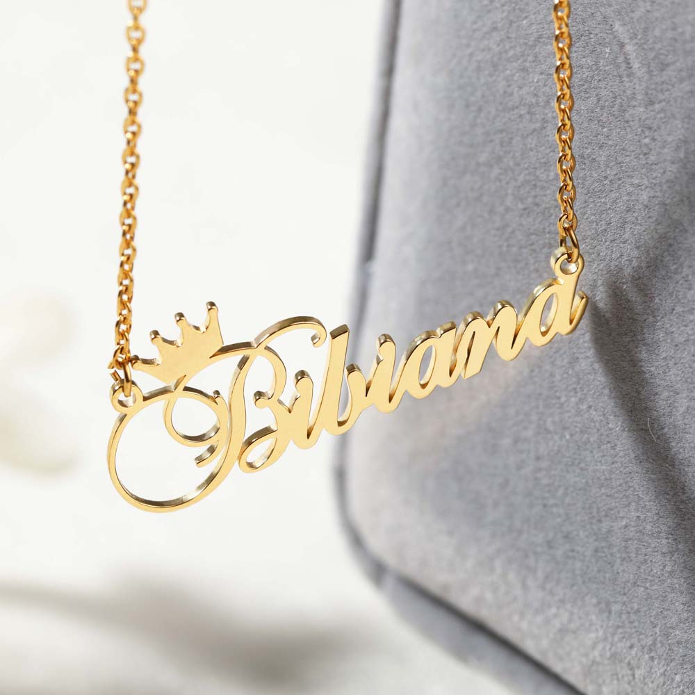Personalized Crown Name Neckla - Embroidery Charm review and price